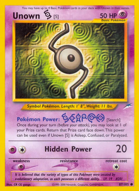 Pokémon Neo Destiny Non-Holo Singles
