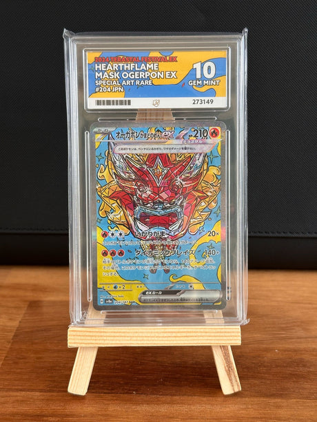 Hearthflame Mask Ogerpon EX SAR #204 ACE GEM MINT 10 - Infinity TCG