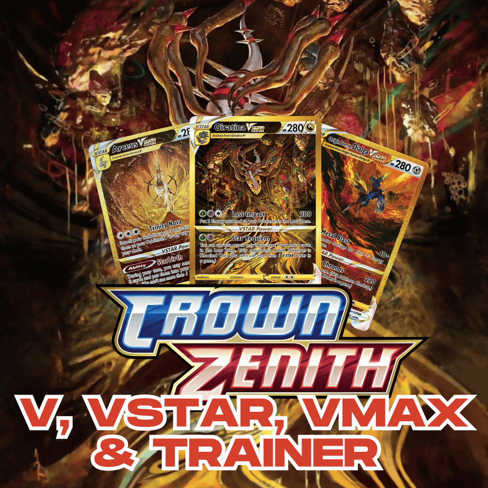 Pokémon - Sword & Shield - Crown Zenith - V/Vstar/Vmax/Trainer/Holo Energy Singles
