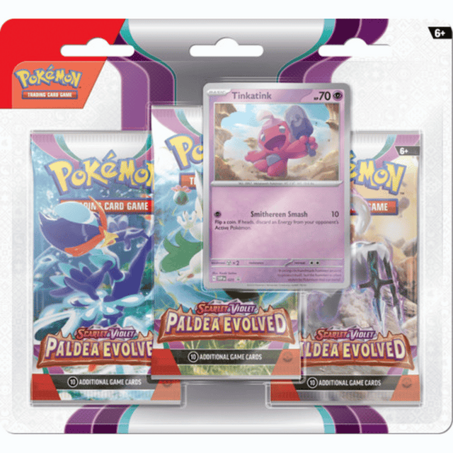 Pokémon - Scarlet & Violet - Paldea Evolved - 3-Pack Display Tinkatink - Infinity TCG
