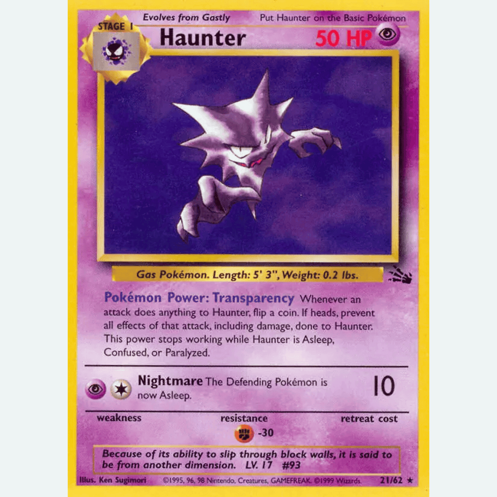 Pokémon - Fossil Non-Holo - Singles