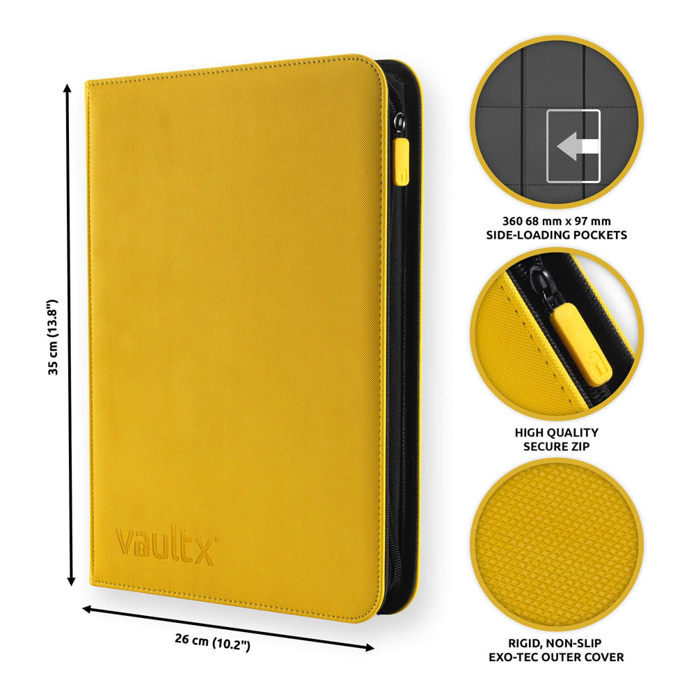 Vault X - 9-Pocket Exo-Tec® - Zip Binder - Yellow - My Store