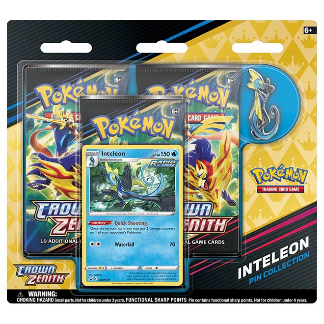 Pokemon - Sword & Shield - Crown Zenith - Inteleon Pin Collection - My Store