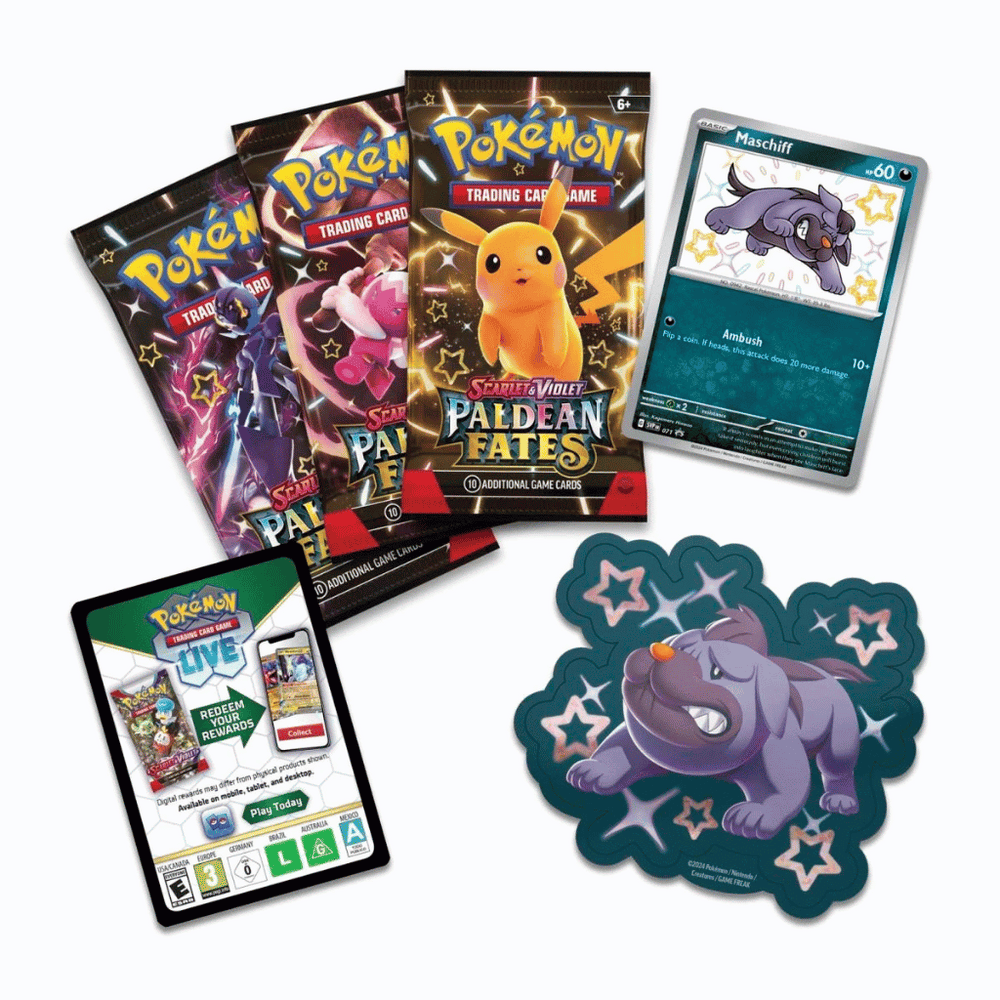 Pokémon - Scarlet & Violet - Paldean Fates - Maschiff Tech Sticker Collection - Infinity TCG