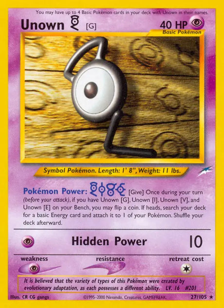 Pokémon Neo Destiny Non-Holo Singles
