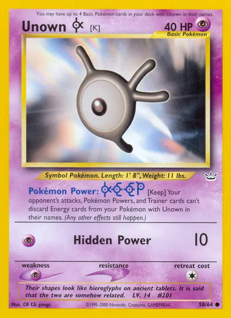 Pokémon Neo Revelations Singles