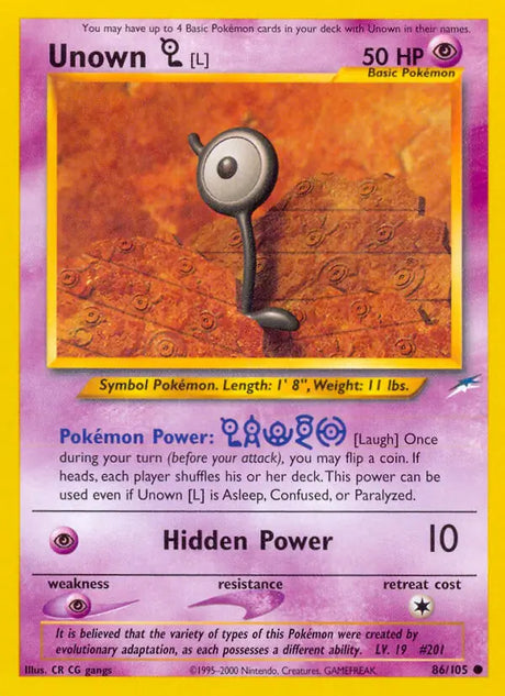 Pokémon Neo Destiny Non-Holo Singles