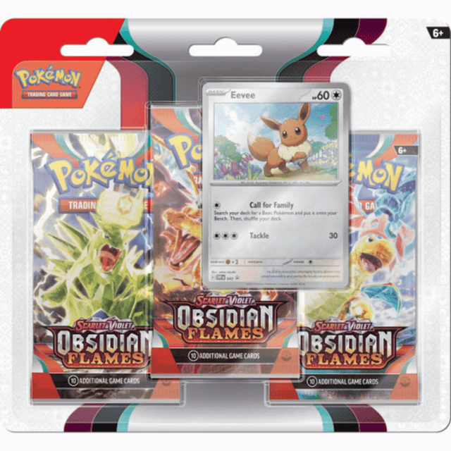 Pokémon - Scarlet & Violet - Obsidian Flames - 3-Pack Display Eevee - Infinity TCG