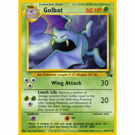 Pokémon - Fossil Non-Holo - Singles