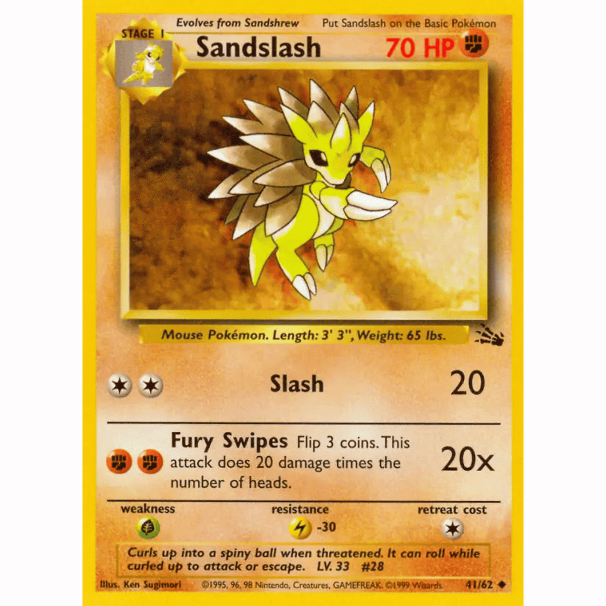 Pokémon - Fossil Non-Holo - Singles