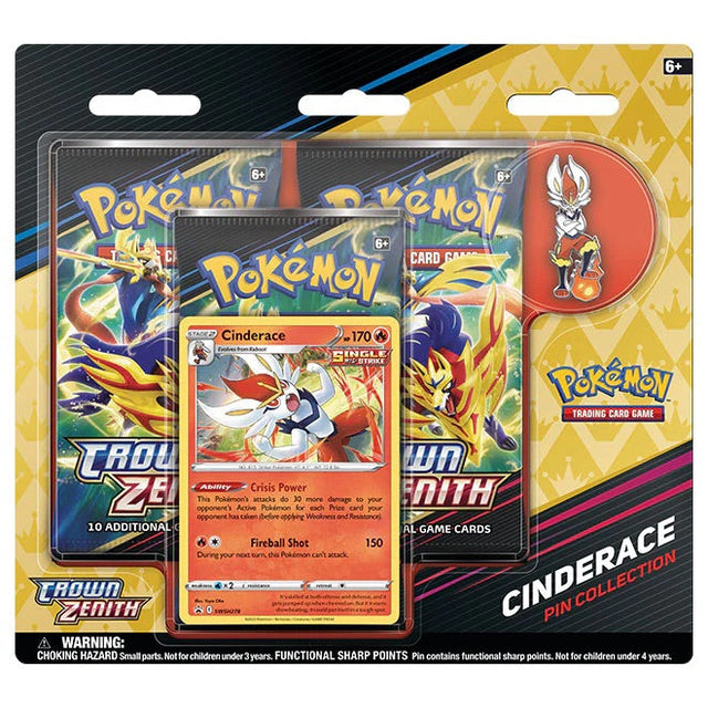 Pokemon - Sword & Shield - Crown Zenith - Cinderace Pin Collection - My Store
